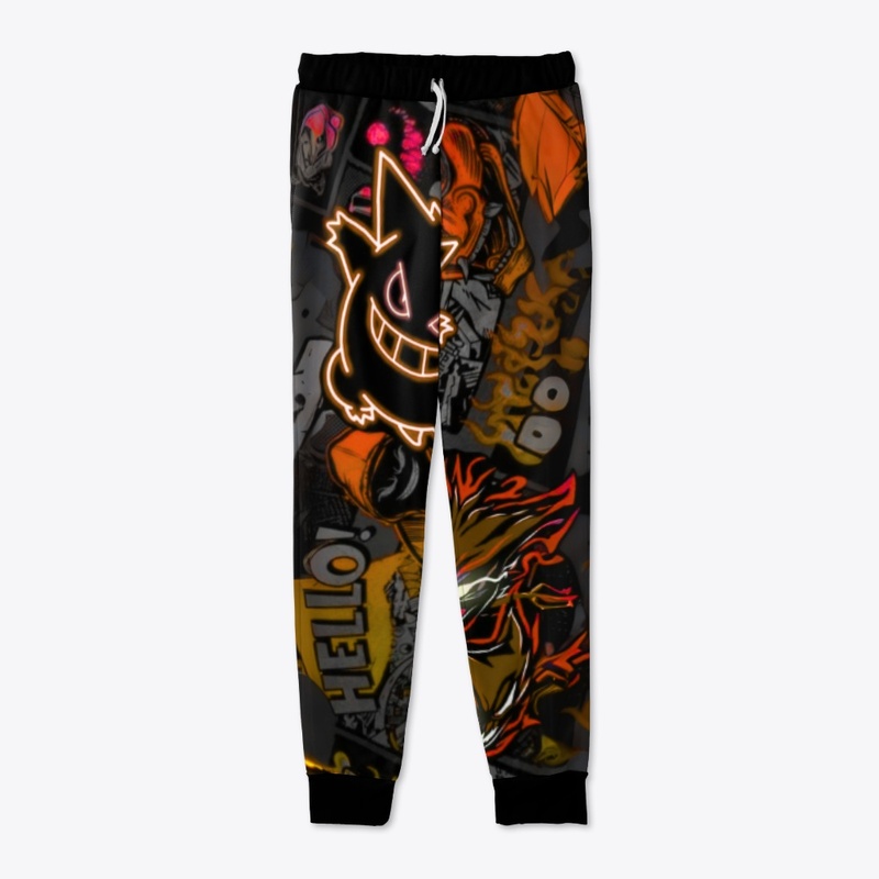 Neon Ghost Battle joggers 