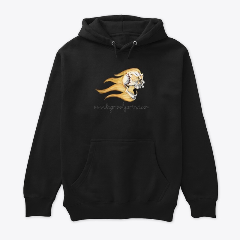 Flamin' Baseball Skull