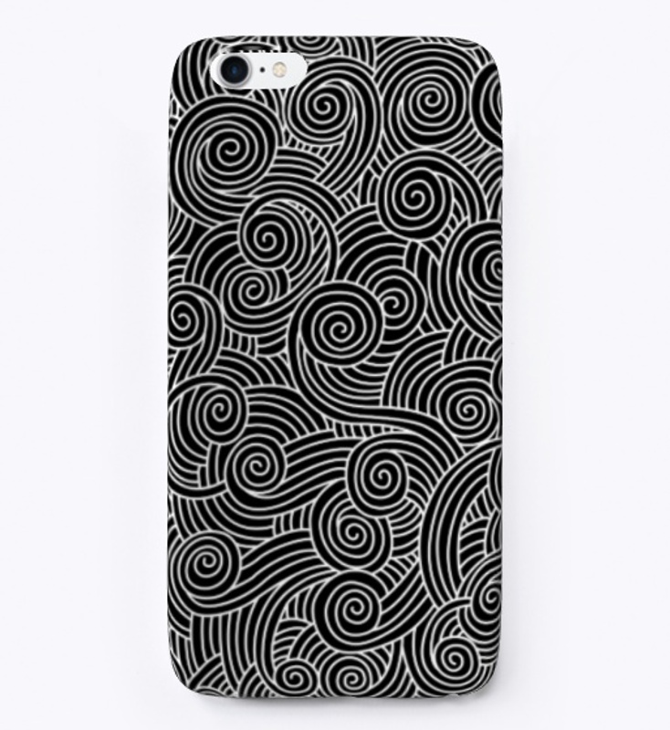 IPhone Case Doodle Swirl White