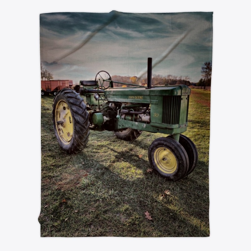 Green Tractor Blanket