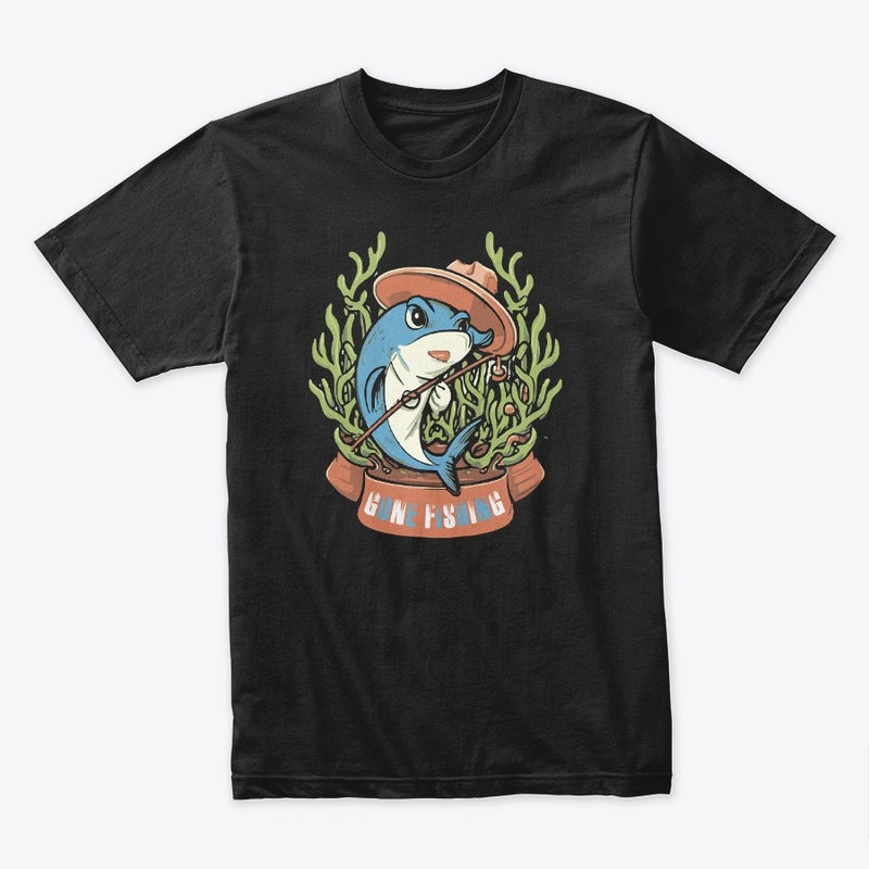 Gone fishing t-shirt design