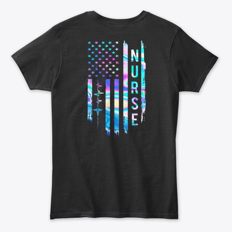 Awesome US Flag Heart Nurse