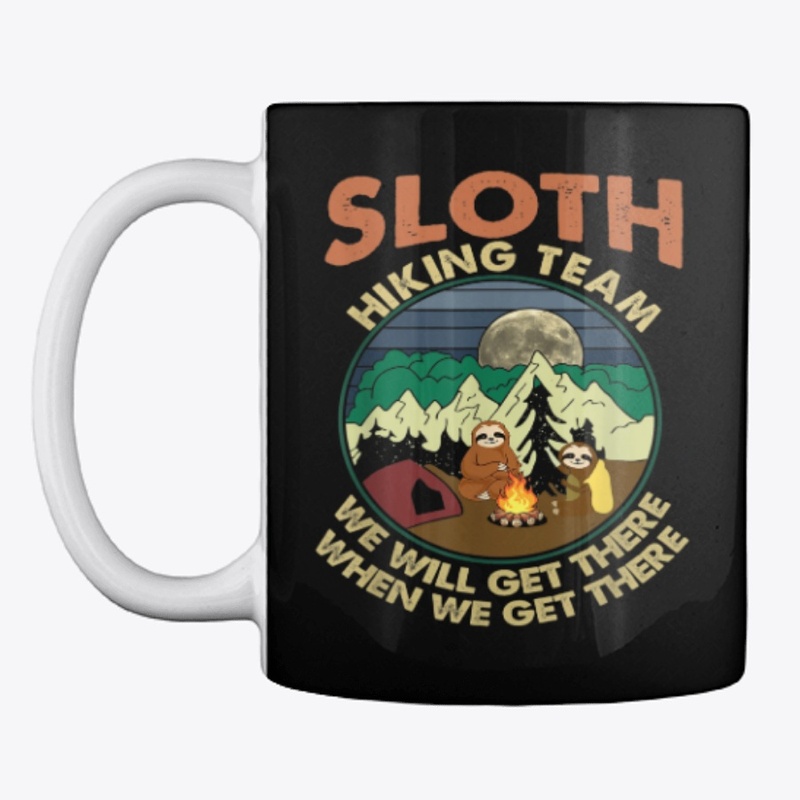 Sloth Hiking Team T shirt For Camping Lo