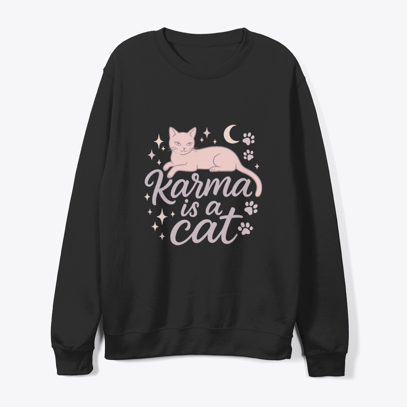 Karma Is a Cat Pastel Art Gift
