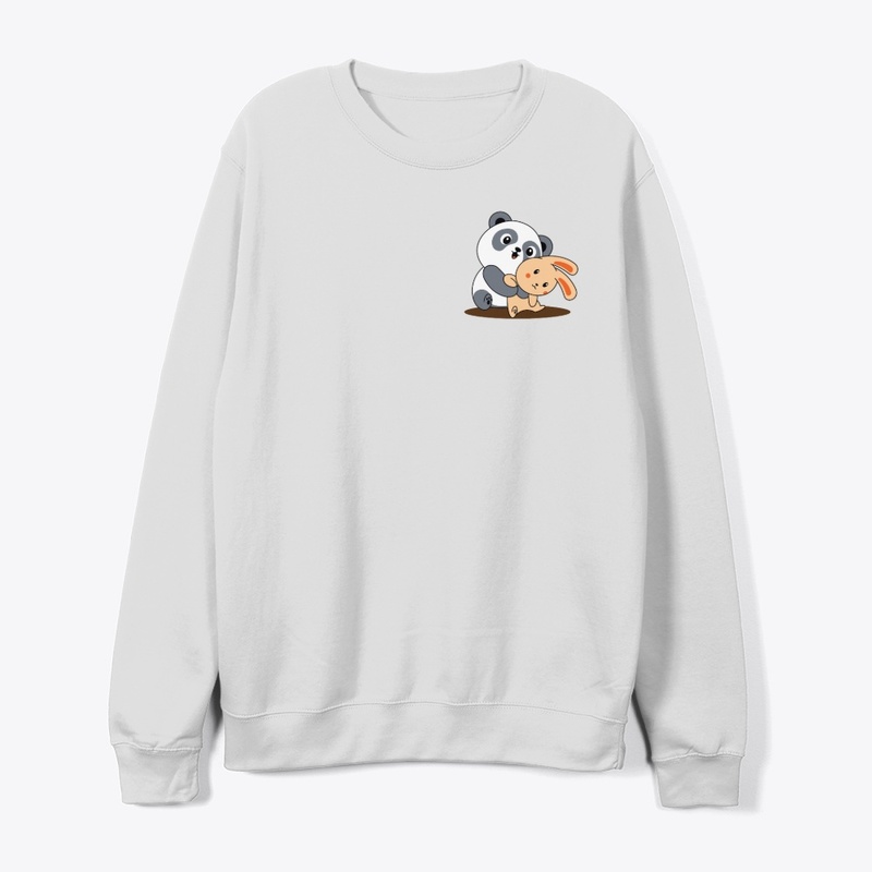 "Cute Panda Hugging Bunny T-Shirt 