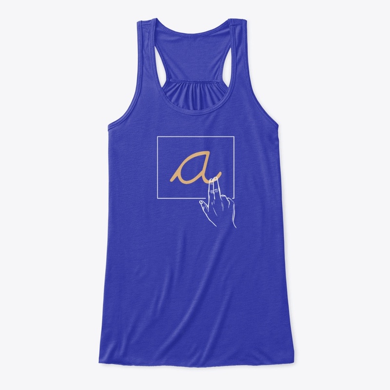Montessori - Cursive Sandpaper "a"