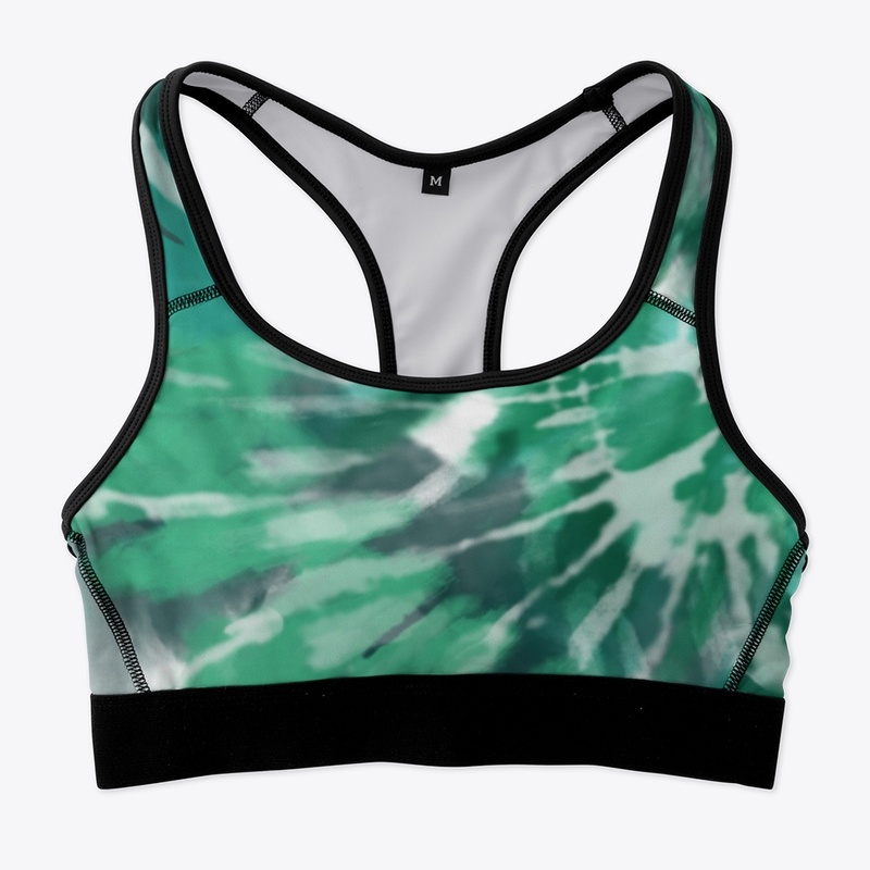 Green Tie Dye Athletic Wear