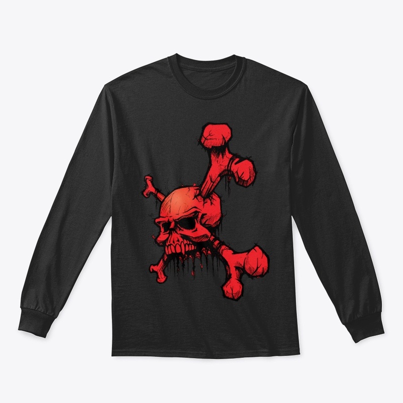 Red Skull Illustration By T-Shirt