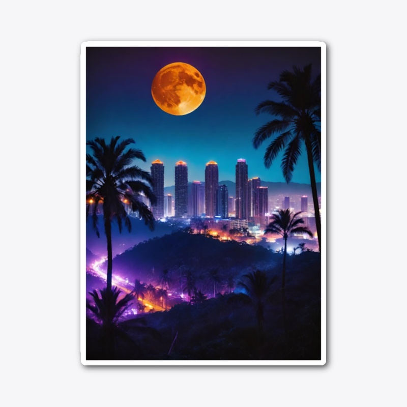 Vibrant city night 