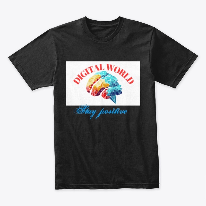 Digital world logo design t-shirt