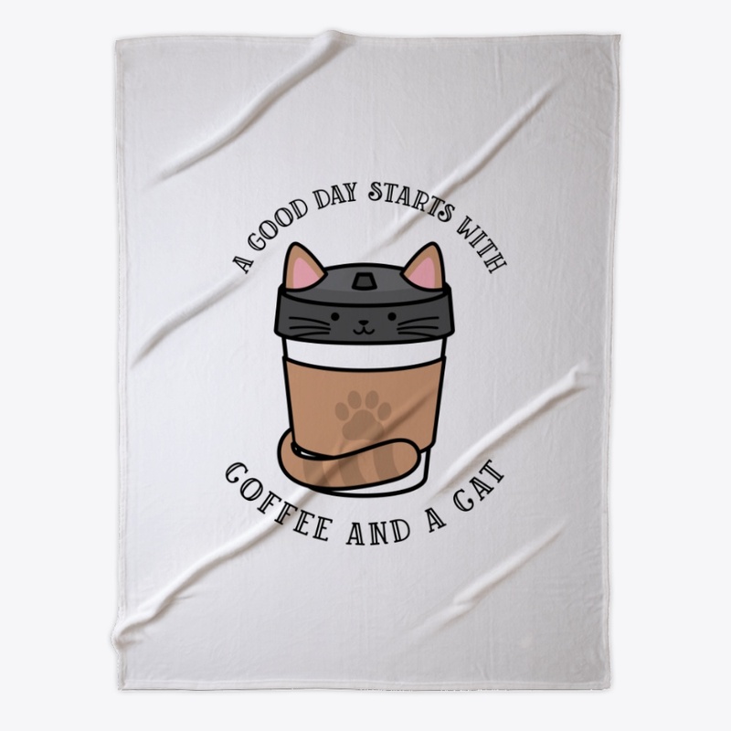 A good day starts with coffee and a cat