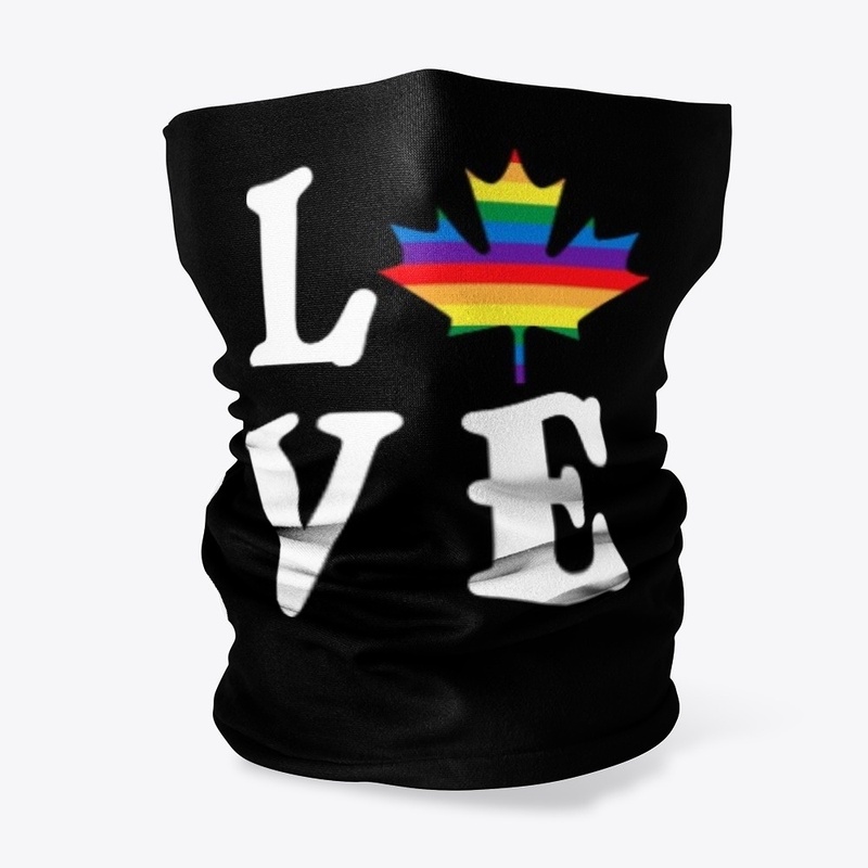 Canada Rainbow Maple Leaf Neck Gaiter