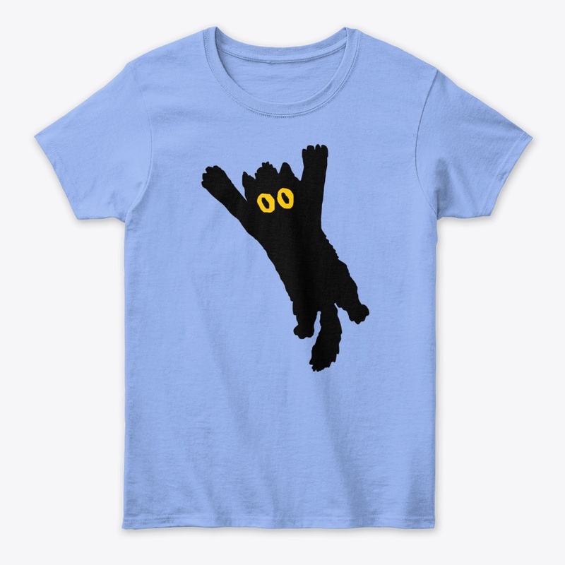 Panicky Cat — Wide-Eyed Minimal Art