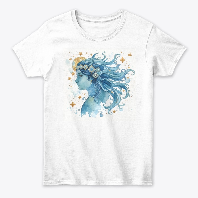 Aquarius in Blue Watercolors
