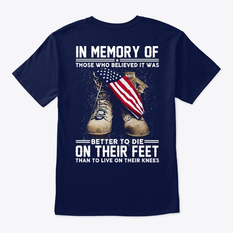 Veteran In Memory Navy T-Shirt Back