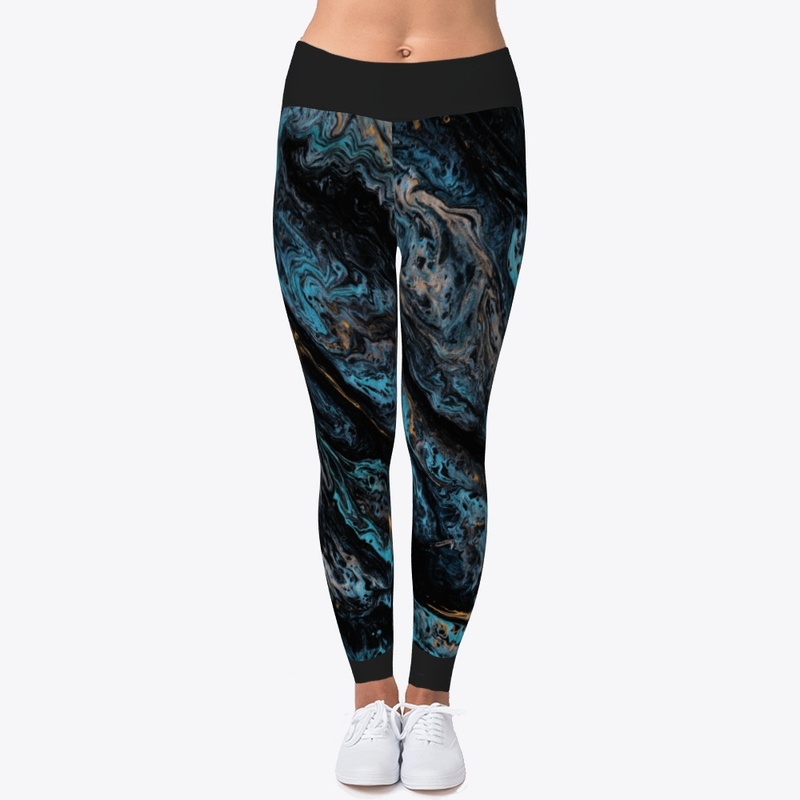 Marble Effect (Blue, black and gold)