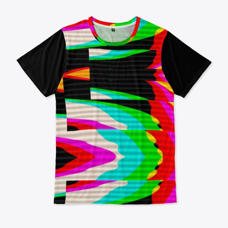 Multicolor Glitch Geometric Patter