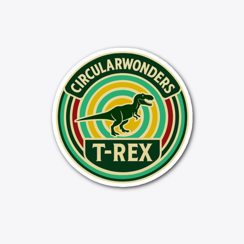 YOURSNOTABLY CircularWonders T-Rex Badge