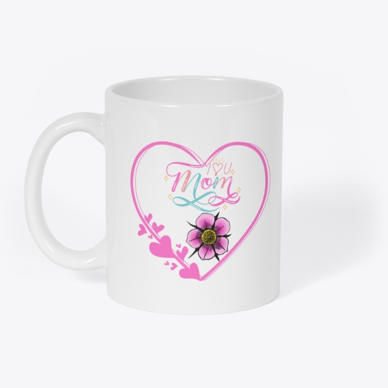 "I love Mom" Heart Printed T-Shirt