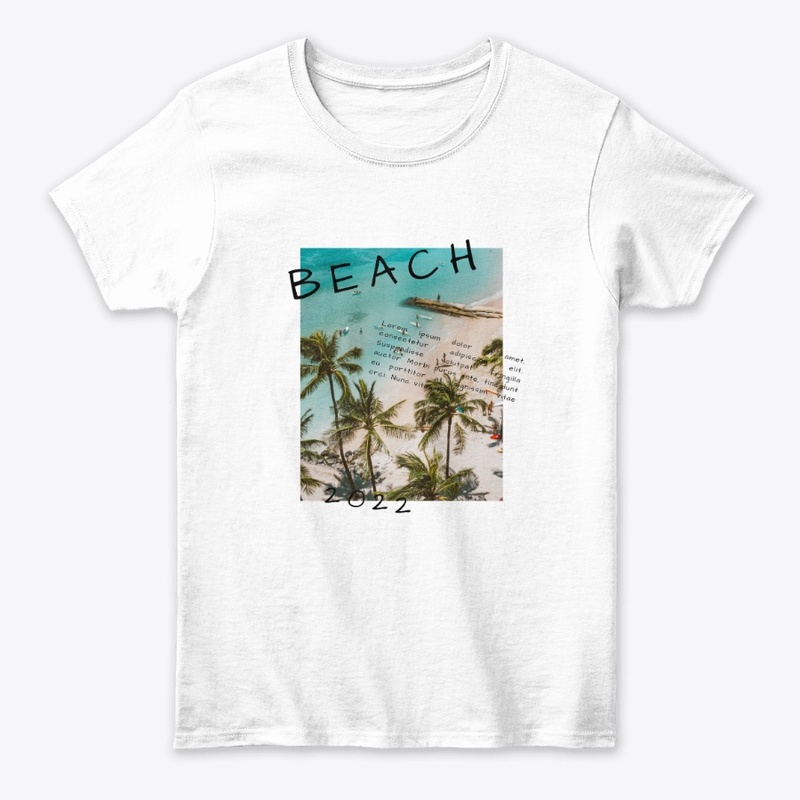 plane beach t-shirt