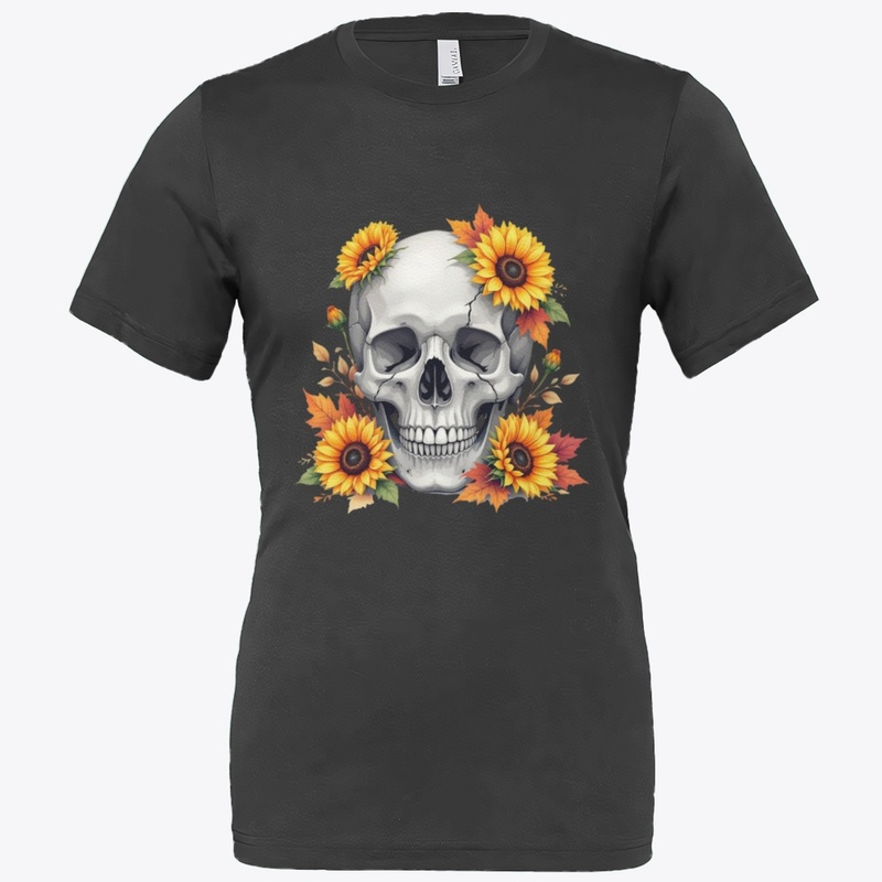 Skull in Bloom: Autumn Reverie T-Shirt