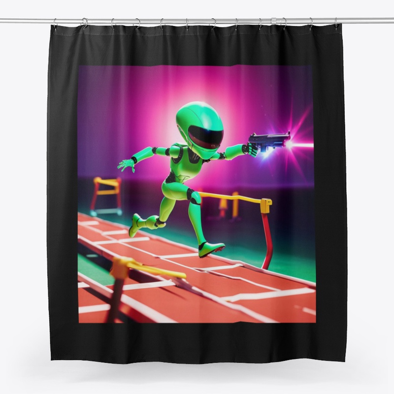 A robot on a running track