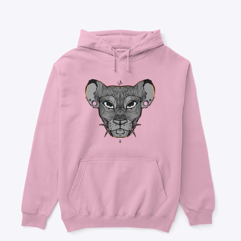 Punk lion graphic