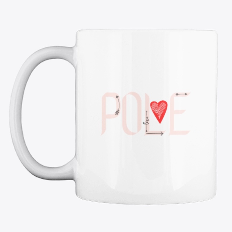 Pole Love Red Heart Arrows Design