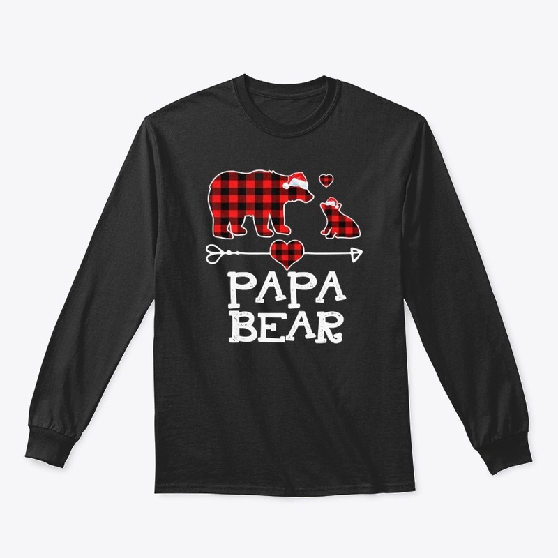 Papa Bear Christmas Family Gifts T-Shirt
