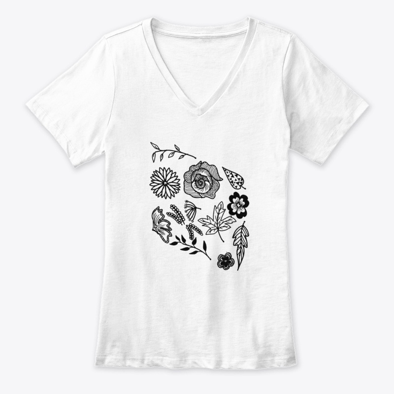 FLOWERS AND LEAVES - Tee-shirt