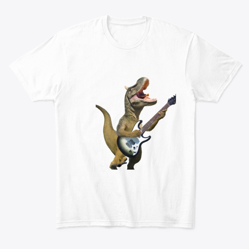 Dinosaur Jamming on Guitar
