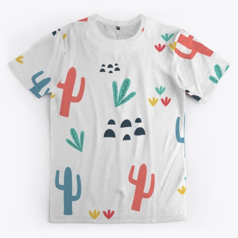 Cactus seamless pattern design.
