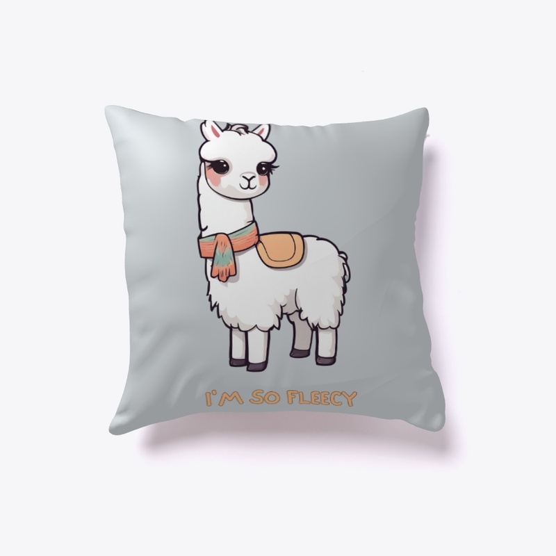 Cute Llama with Scarf & Saddle