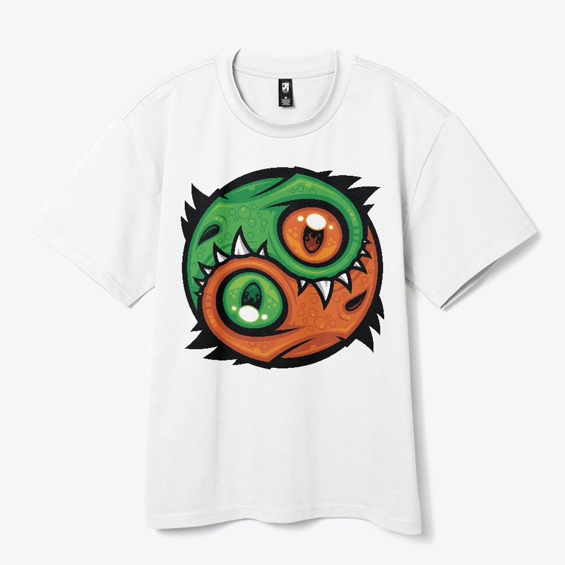 Green and Orange Yin Yang Dragons