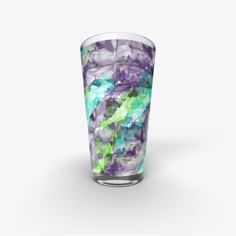 PURPLE / TEAL MOSS SPLASH