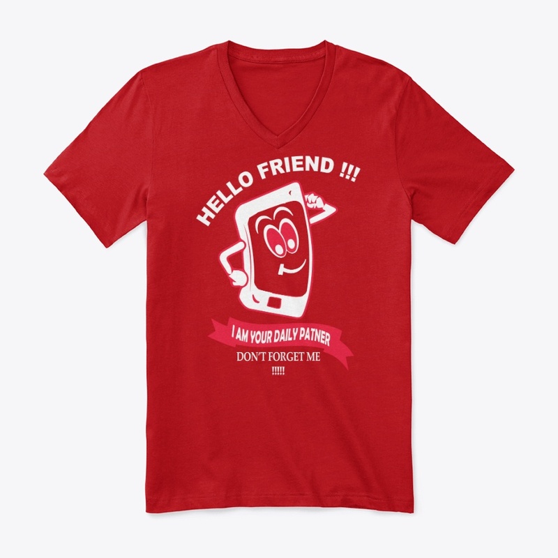 Mobile Lover T-Shirt Hello Friend