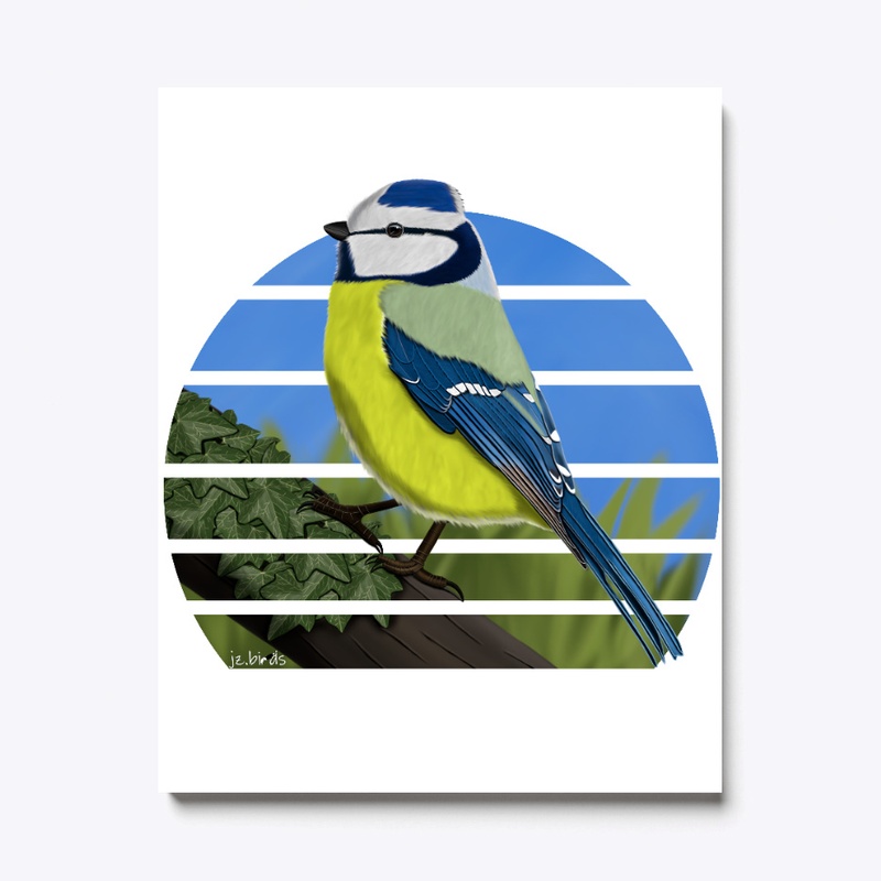 jz.birds Blue Titmouse Bird Design