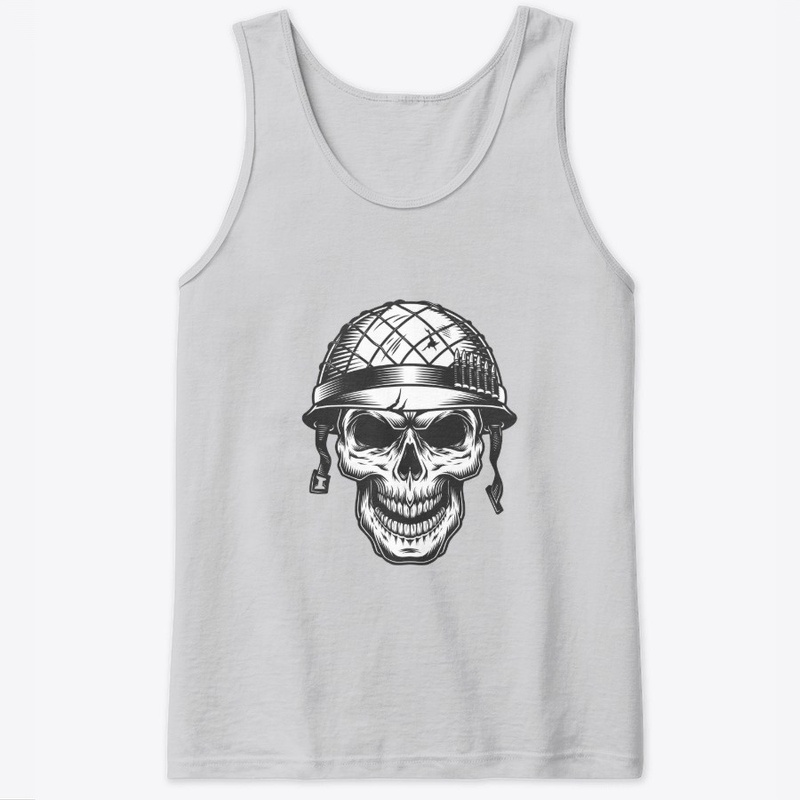 Skull in Soldier Helmet