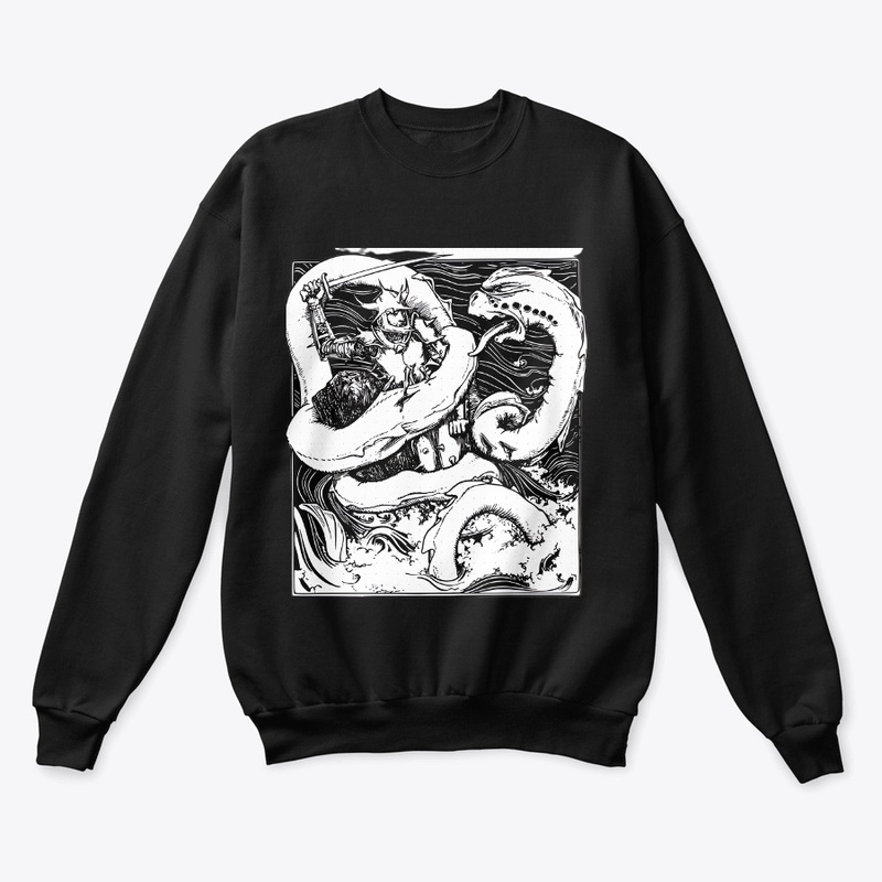 Knight Fighting Serpent