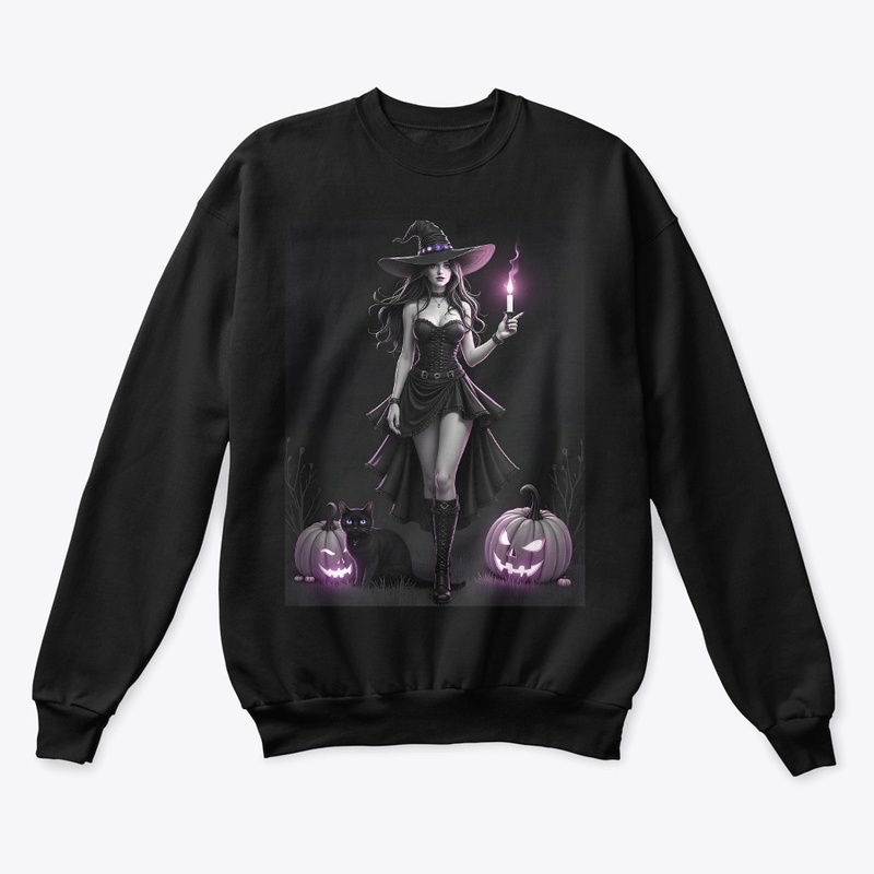 Enchanting Teen Witch with Black Cat