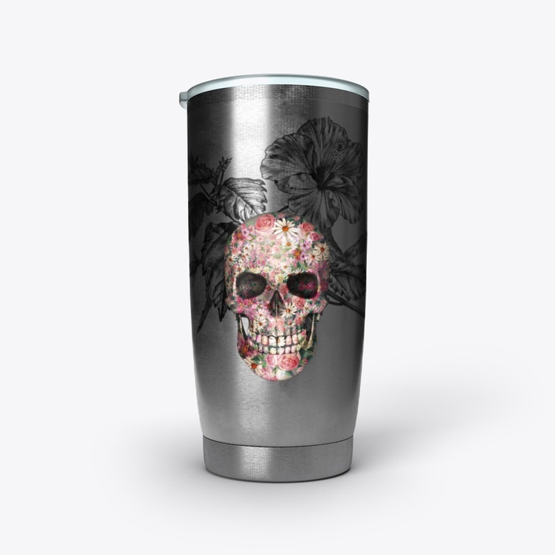 floral skull