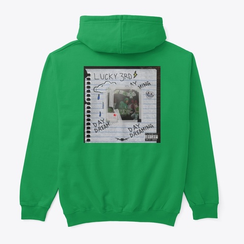 Lucky3 Rd Cartoon Irish Green T-Shirt Back