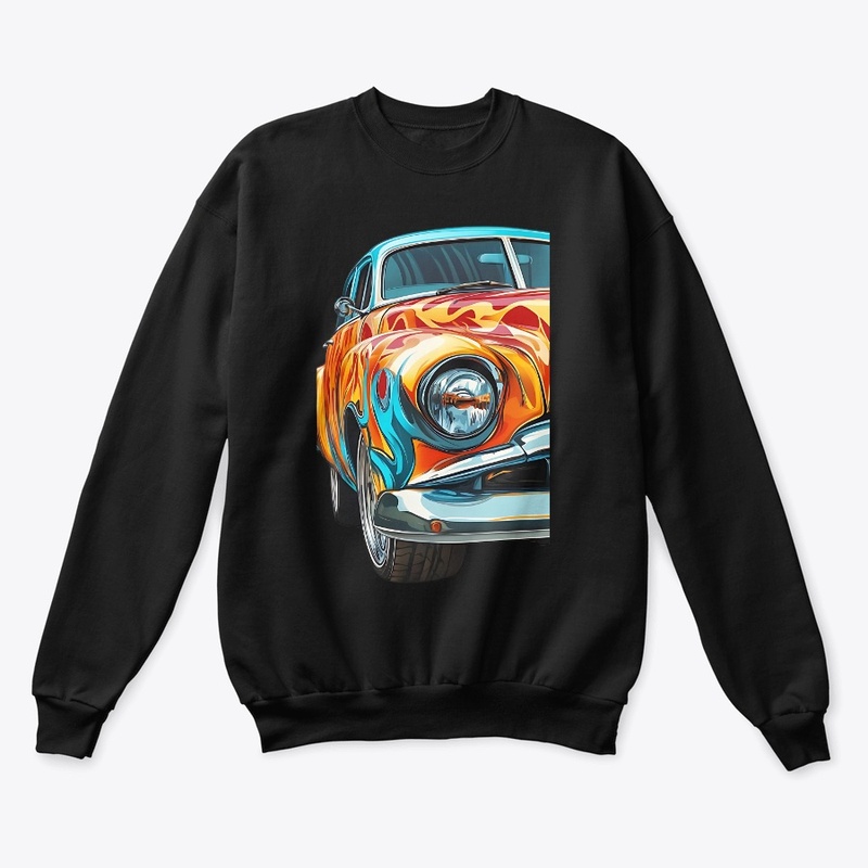 Flaming Retro Classic – Bold Vintage Car