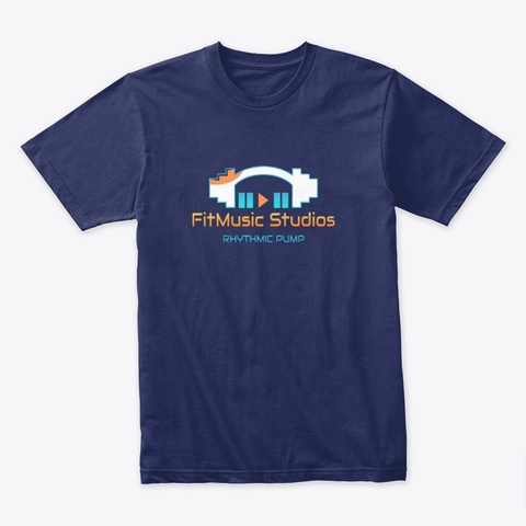 Fitmusic Studios Tee Midnight Navy T-Shirt Front