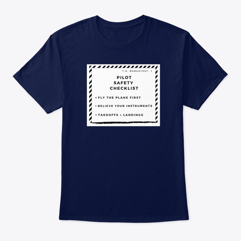 Funny Pilot Safety Checklist Tee Shirt