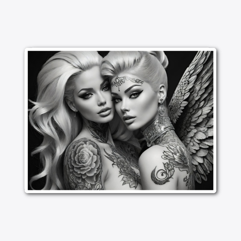 Black and white angels