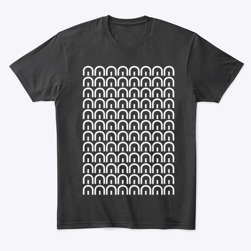 MegaMerch - White Tiled Logo Tee