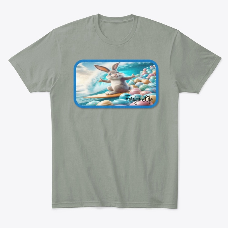 Foreign Life Easter Bunny Surfing