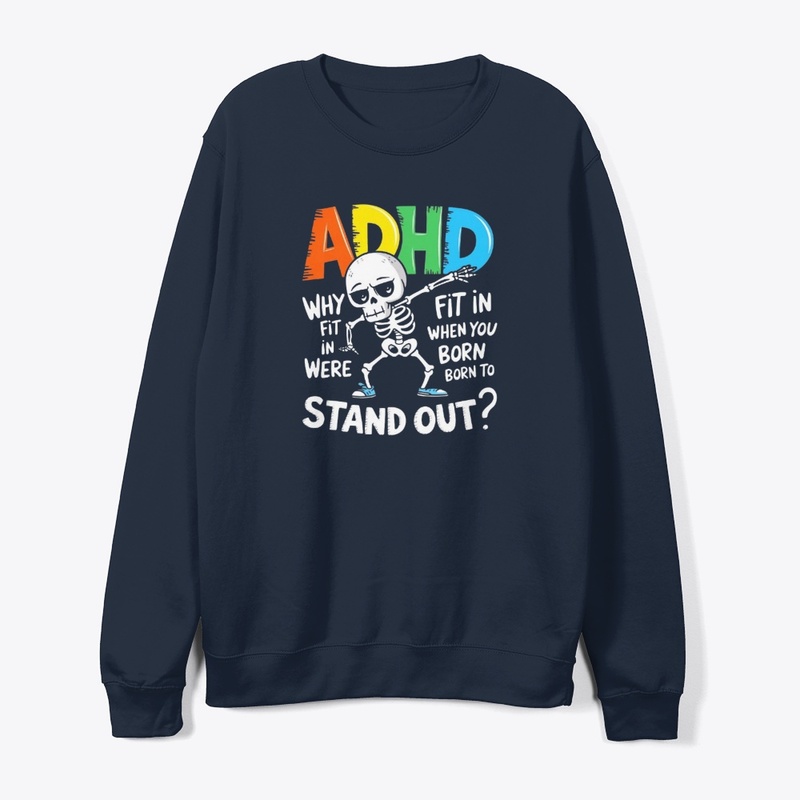 "ADHD Skeleton Dabbing Print"