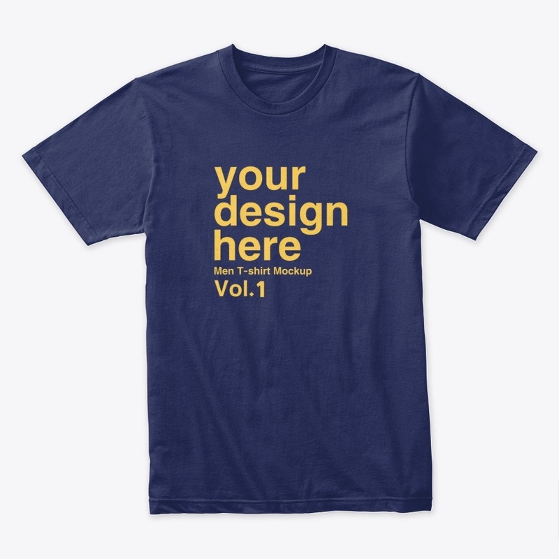 your design here men t-shirt mockup